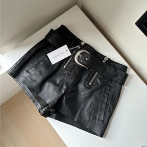 Carmina Leather Short in Black Revolve